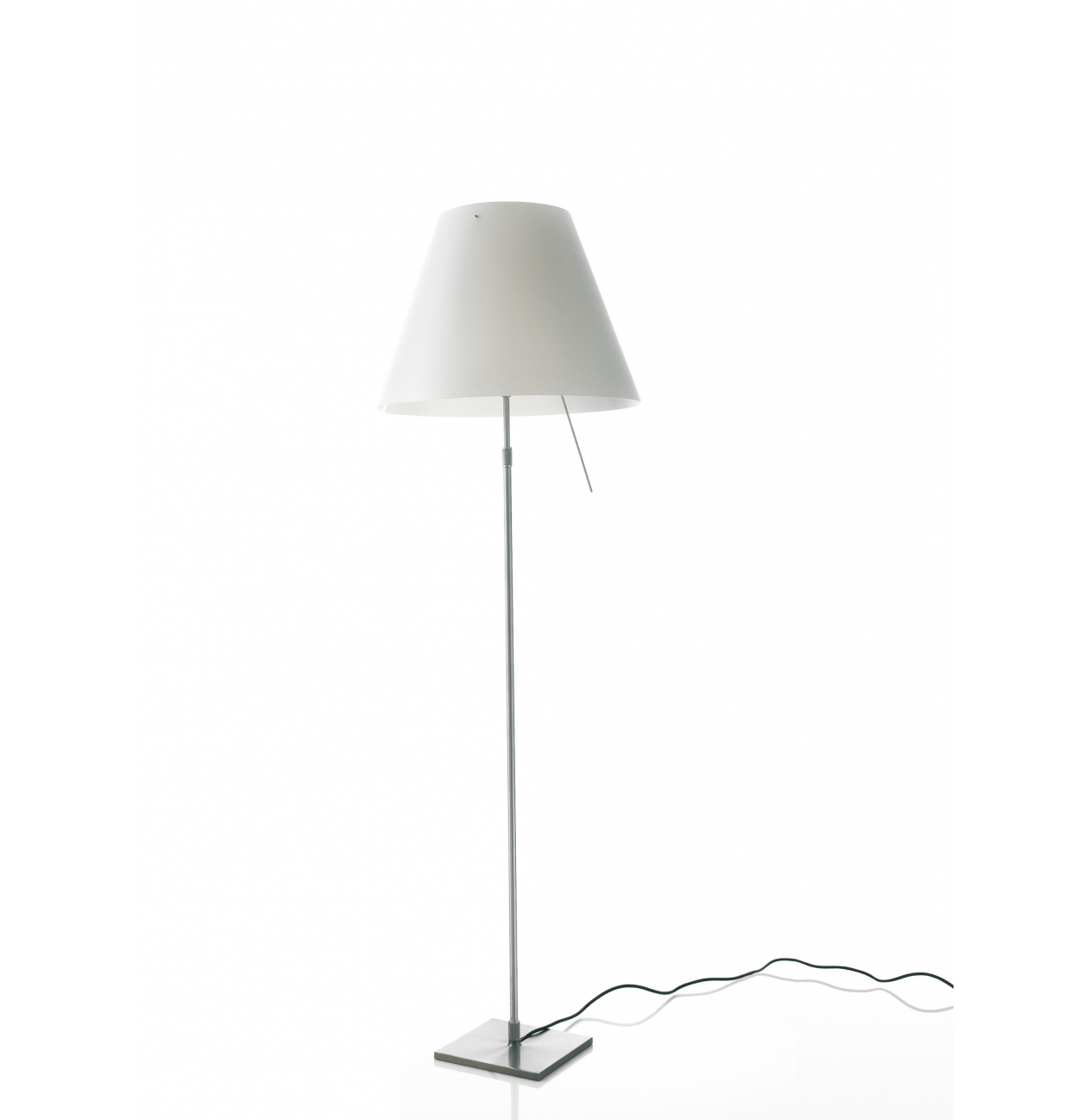 - Vloerlamp Costanza Compleet Kap Wit + Touchdimmer | Lichtstudio