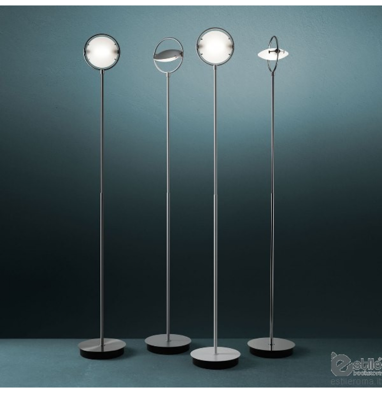 Fontana Arte Vloerlamp Nobi Matnikkel Diam X H 190 Cm Showmodel Versteeg Lichtstudio